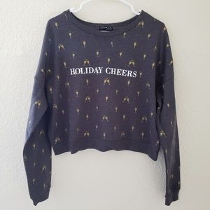 Fifth Sun Holiday Cheers Champagne Sweatshirt